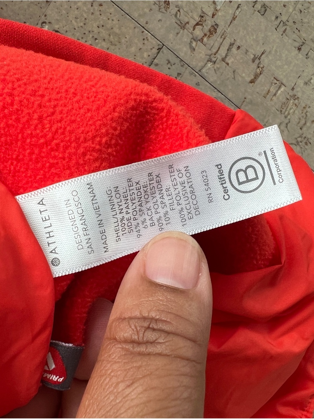 Athleta PrimaLoft Insulated Vest Womens XXS Coral Full Zip Stretch Running - Picture 6 of 10